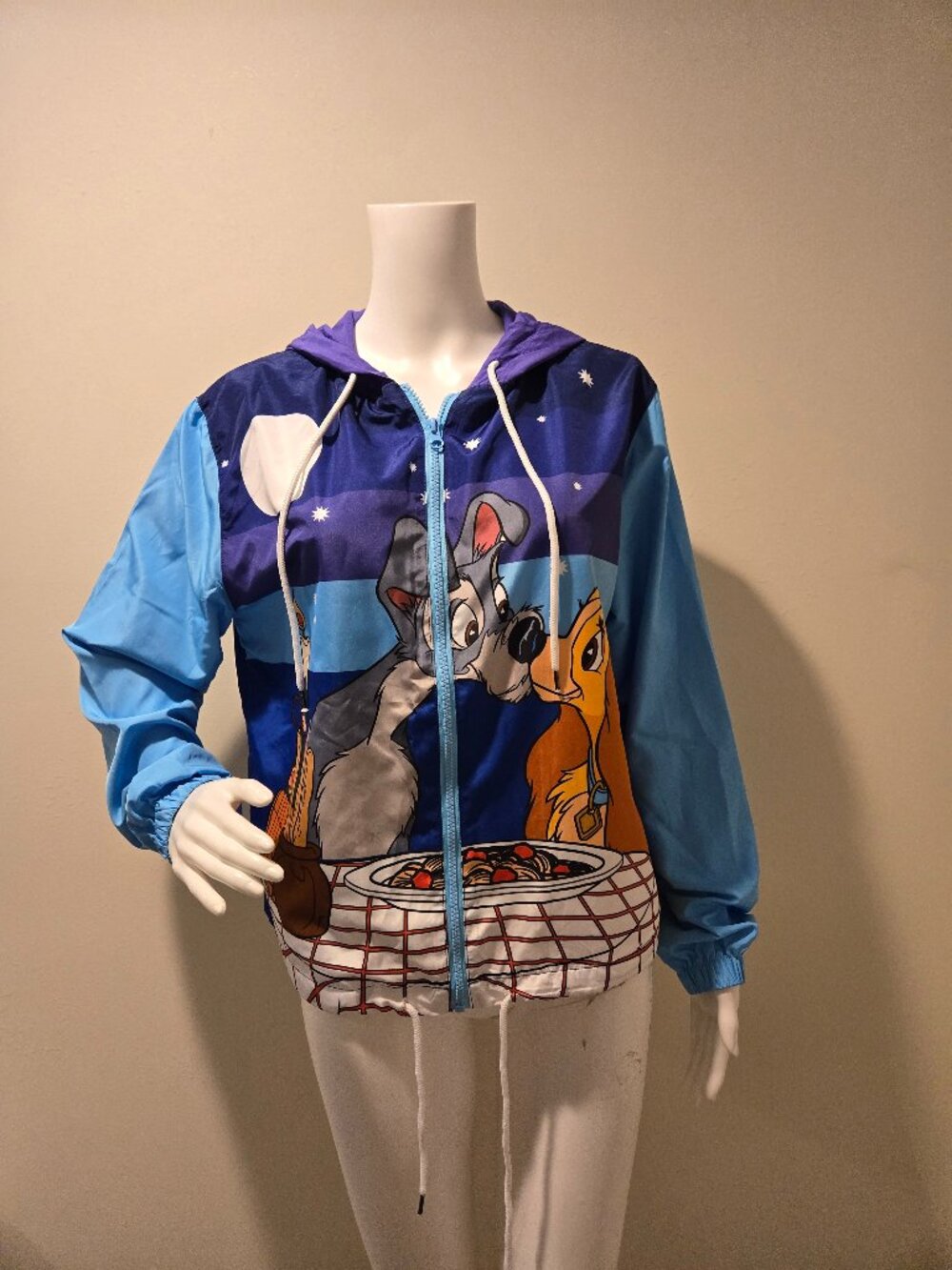 Disney Parks Lady and the Tramp Full Zip Windbreaker Jacket M